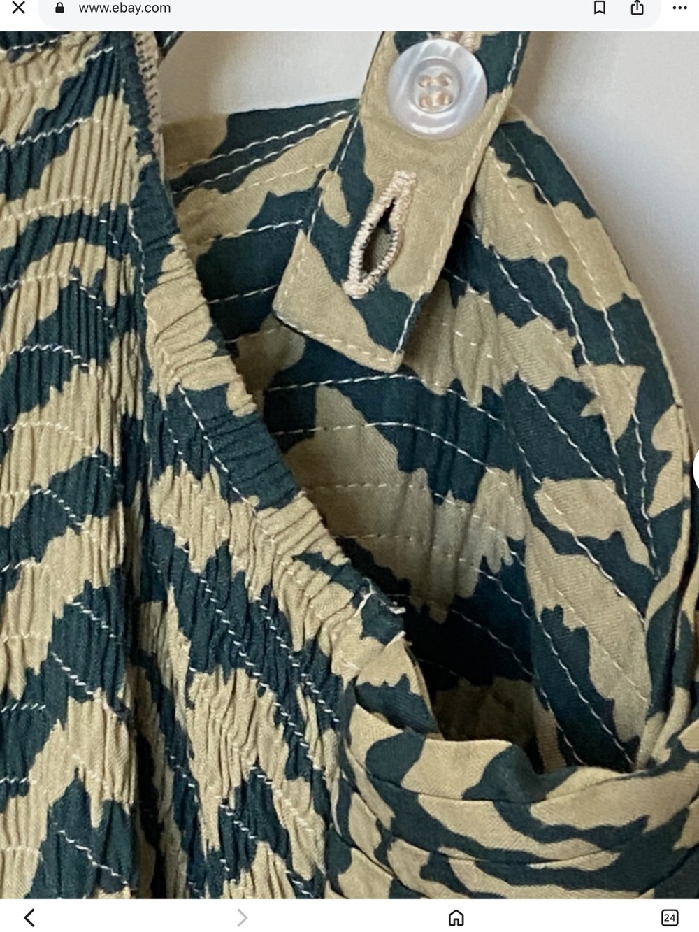 SOFT SURROUNDINGS
TAN/GREEN ANIMAL PRINT MAXI DRESS ZEBRA PLEATED TIERED - Picture 12 of 16